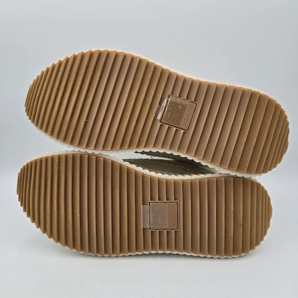 NWOT Dolce Vita Devlin Platform Zip-Up Sneakers, Ivory Nylon, Women's 8.5 - Picture 13 of 14